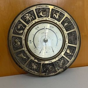 VTG 1960's Airguide Zodiac Astrological Sign WeatherStation Barometer Horoscope